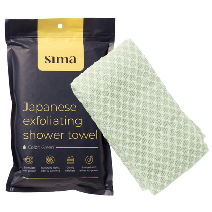 Sima® Japanese Exfoliating Antibacterial Shower Towel
